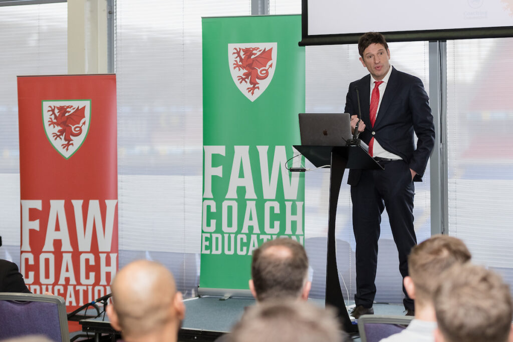 FAW CEO Noel Mooney prior to the Group D UEFA Euro Championship Qualifying fixture vs Latvia on the 28th of March at the Cardiff City Stadium, Cardiff, Wales.