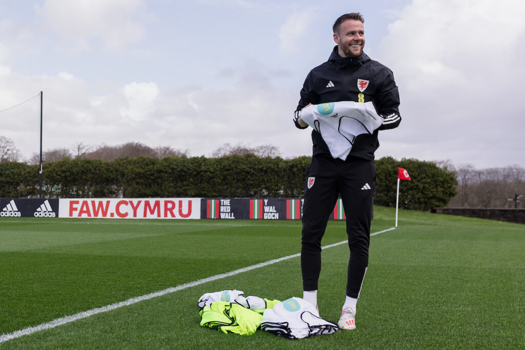 Wales’ Coach Chris Gunter during a training session at the vale resort ahead of the Group D UEFA Euro Championship Qualifying fixture vs Croatia on the 25th of March, Stadion Poljud, Split