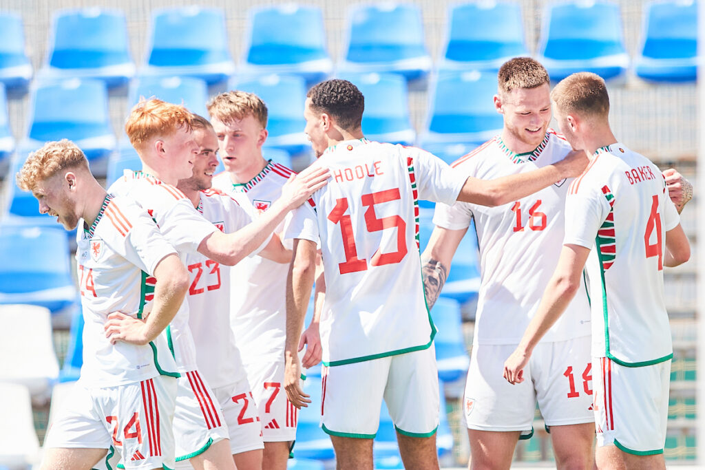 During the international challenge match between Cymru U21 and Scotland U21 at the Pinatar Arena on 26th March 2023