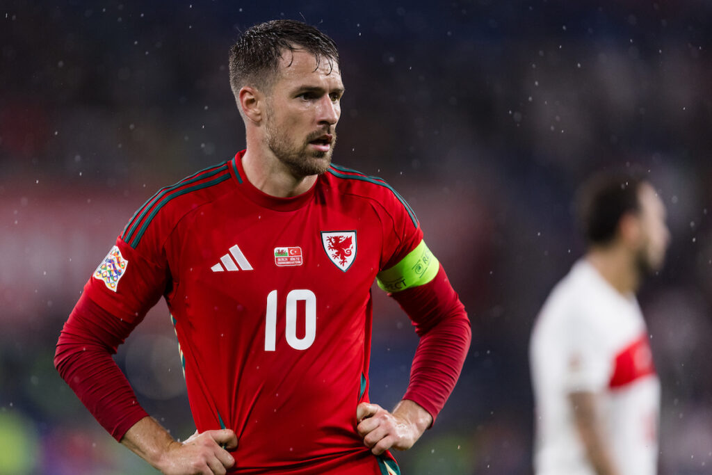 Cymru's Aaron Ramsey during the Group H 2025 UEFA Nations League fixture between Wales and Turkey at the Cardiff City Stadium, Cardiff on the 6th of September 2024