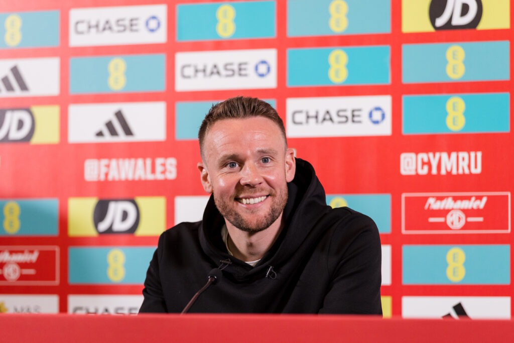 Cymru U19 National Team Manager Chris Gunter announces his squad at the Vale Resort ahead of the UEFA U19 EURO Elite Round fixtures against England, Portugal and Turkey in North Wales