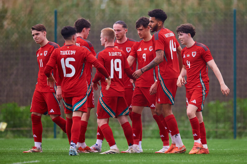 Cymru U21 celebrate against Andorra U21.
