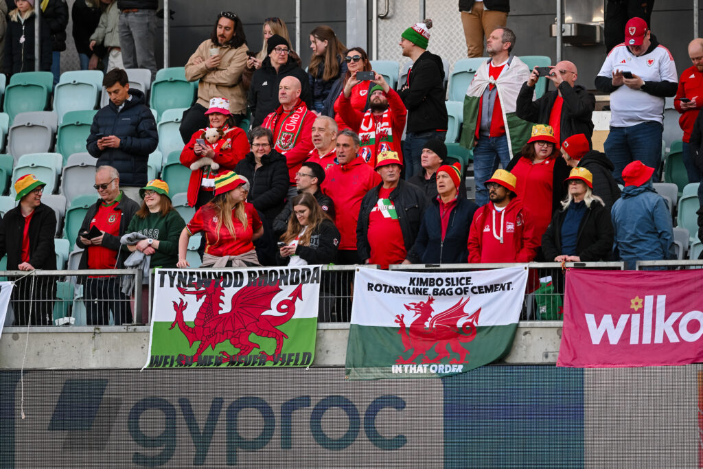 Fans during the UEFA Women’s Nations League A Match between Sweden and Wales at Gamla Ullevi Stadium in Gothenburg on the 8th April 2025