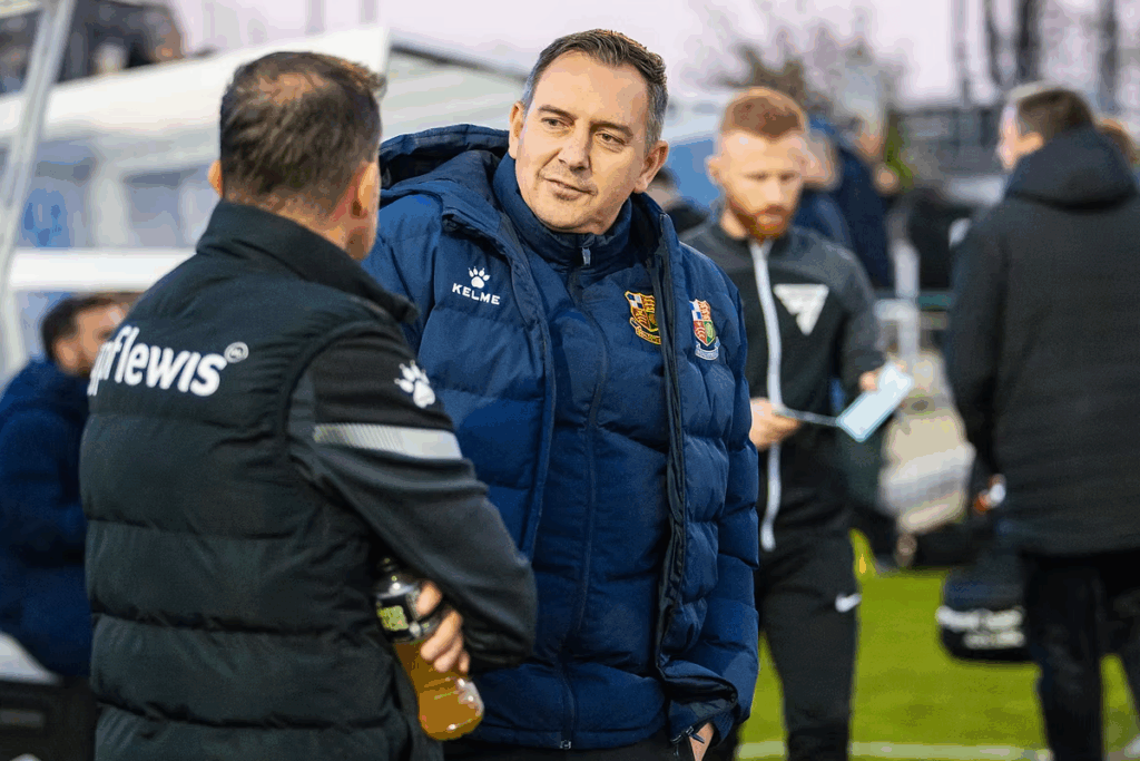 Neil Gibson the manager of Wealdstone a