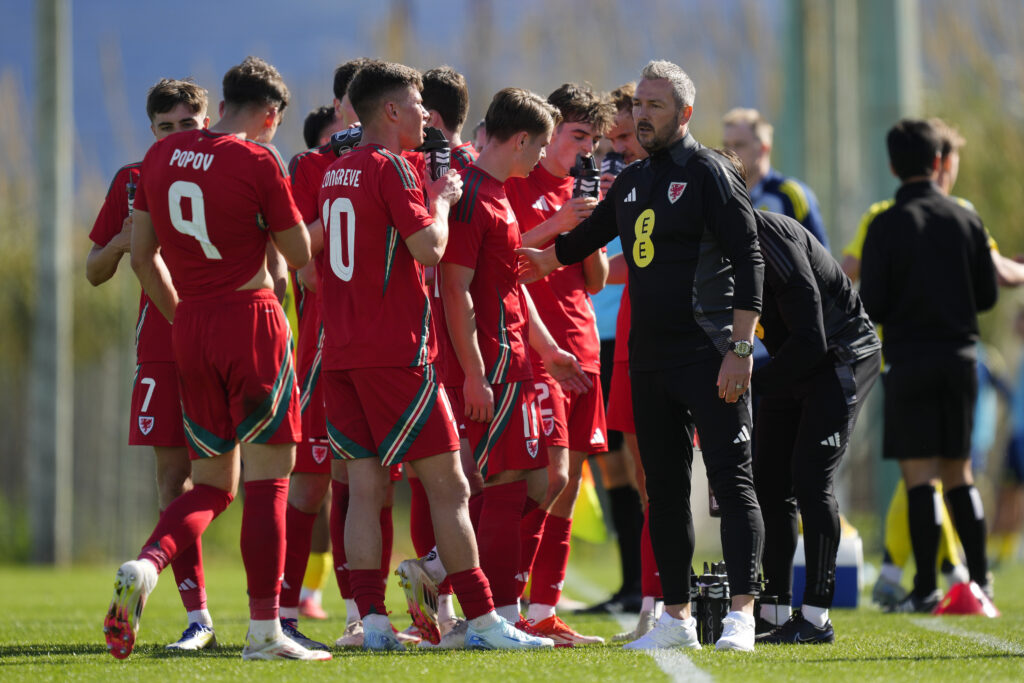 Cymru U21 in action.