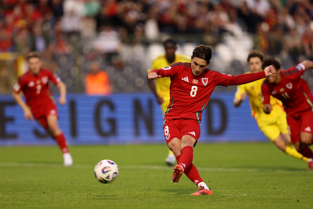 Harry Wilson scores a penalty for Wales that ignites a comeback.
