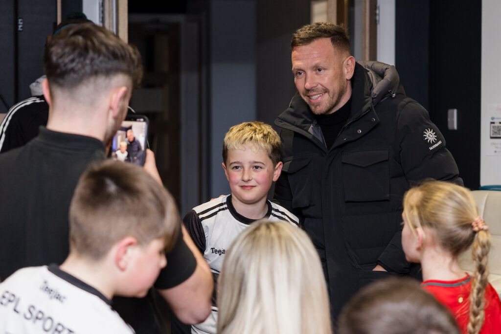 Cymru manager Craig Bellamy meets fans in Pwllheli