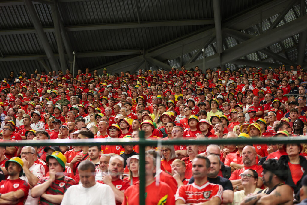 Wales fans after the 2026 FIFA World Cup European Qualifier fixture between Kazakhstan & Wales on the 4th of September at the Astana Arena, Kazakhstan