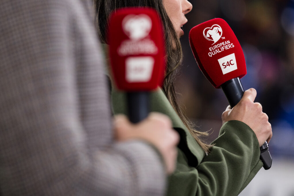 CARDIFF, WALES - 22 MARCH 2025: Sgorio during the 2026 FIFA World Cup European Qualifiers, group J fixture between Wales & Kazakhstan at the Cardiff City Stadium on the 22nd of March
